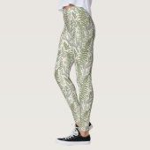 Grünes Blattmuster Leggings (Links)