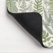 Grünes Blattmuster Mousepad (Ecke)