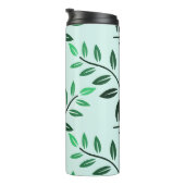 Grünes Blattmuster-Reisemug | Minimal Botanisch Thermosbecher (Nach rechts gedreht)