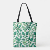 Grünes Blattmuster Tasche (Rückseite)