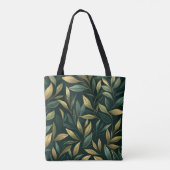 Grünes Blattmuster Tasche (Rückseite)