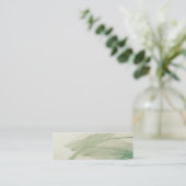 Grünes Blattskelett-Lesezeichen Mini Visitenkarte (Stehend Vorderseite)