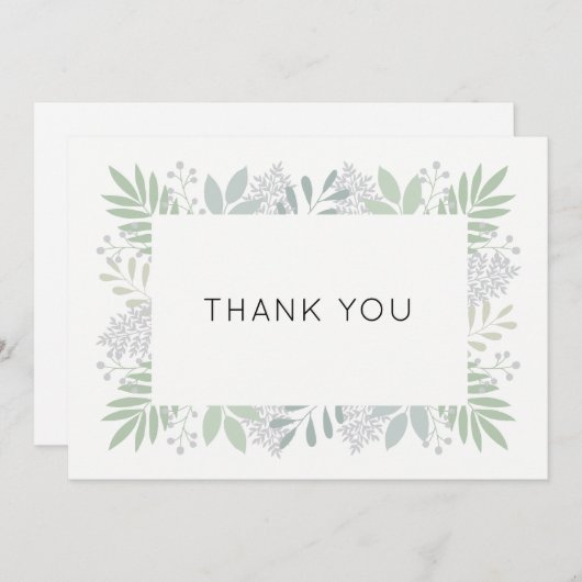 Grünes Blattwerk dank Karte - flache 12x18 (Vorne/Hinten)