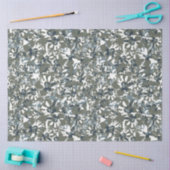 Grünes blaues Blütenmuster Seidenpapier (Basteln)