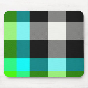 Grünes/blaues kariertes Mousepad