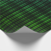 Grünes blaues Kariertes Umschlagpapier Geschenkpapier (Ecke)