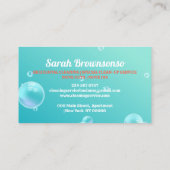 grünes blaues Orange Haus Reinigung Visitenkarte (Rückseite)