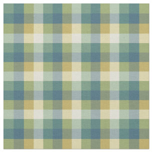 Grünes, blaues und gelbes Checkered kariertes Stoff