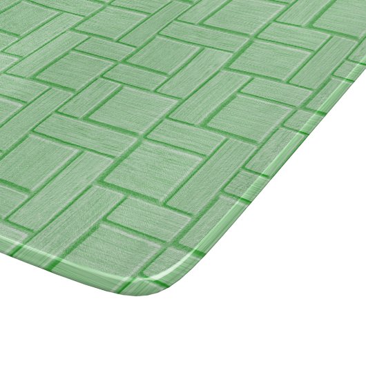 Grünes Blockglas Schneidebrett (Ecke)