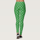 Grünes Blumen-Band durch Kenneth Yoncich Leggings (Rückseite)