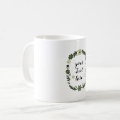 Grünes Blumen-Geschenk Kaffeetasse (Vorderseite Links)