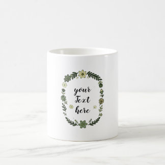 Grünes Blumen-Geschenk Kaffeetasse