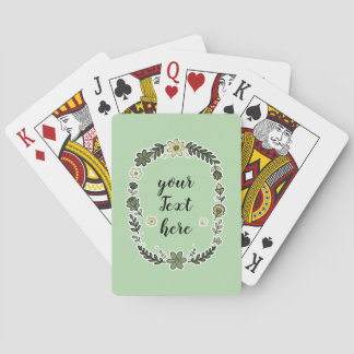 Grünes Blumen-Geschenk Spielkarten