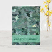 Grünes Blumenband Karte (Gelbe Blume)