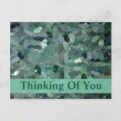 Grünes Blumenband Postkarte (Vorderseite)