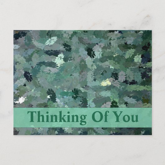 Grünes Blumenband Postkarte (Vorderseite)