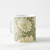 Grünes Blumendesign von Wm Morris Kaffeetasse (Vorderseite Links)