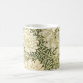 Grünes Blumendesign von Wm Morris Kaffeetasse (Mittel)