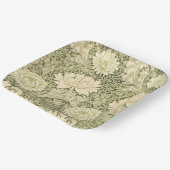 Grünes Blumendesign von Wm Morris Pappteller (Gewinkelt)