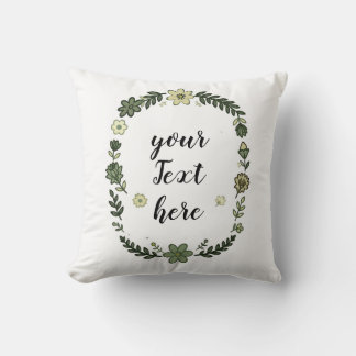 Grünes Blumengeschenk Kissen