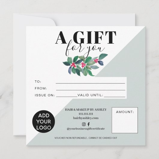 Grünes, blumengeschmücktes Winterquartier Logo (Vorderseite)