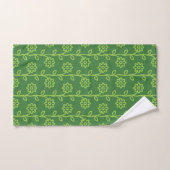 Grünes Blumenmuster Badhandtuch Set (Handtuch)