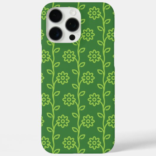 Grünes Blumenmuster Case-Mate iPhone Hülle (Rückseite)