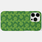 Grünes Blumenmuster Case-Mate iPhone Hülle (Rückseite (Horizontal))