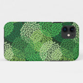 Grünes Blumenmuster Case-Mate iPhone Hülle (Rückseite (Horizontal))