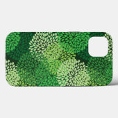 Grünes Blumenmuster Case-Mate iPhone Hülle (Rückseite (Horizontal))