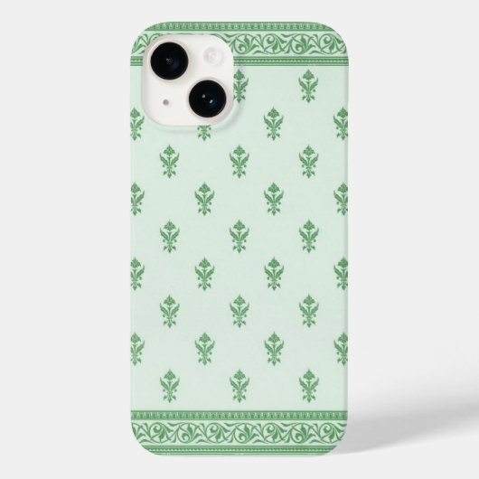 Grünes Blumenmuster Case-Mate iPhone Hülle (Rückseite)