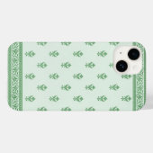 Grünes Blumenmuster Case-Mate iPhone Hülle (Rückseite (Horizontal))