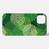 Grünes Blumenmuster Case-Mate iPhone Hülle (Rückseite (Horizontal))