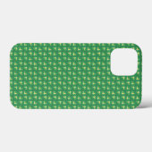 Grünes Blumenmuster Case-Mate iPhone Hülle (Rückseite (Horizontal))