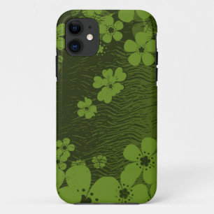 Grünes Blumenmuster Case-Mate iPhone Hülle