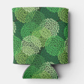 Grünes Blumenmuster Dosenkühler (Rückseite)