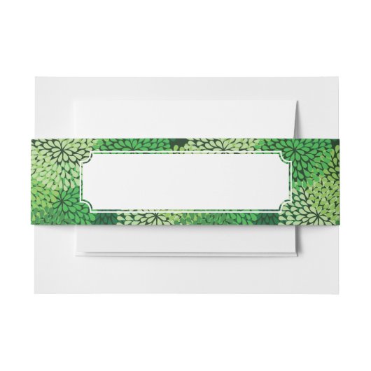 Grünes Blumenmuster Einladungsbanderole (Vorderseite Beispiel)