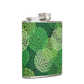 Grünes Blumenmuster Flachmann (Rechts)