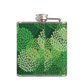 Grünes Blumenmuster Flachmann (Rückseite)