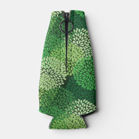 Grünes Blumenmuster Flaschenkühler (Rückseite)
