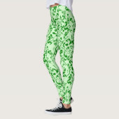 Grünes Blumenmuster G01. L Green BG Leggings (Links)