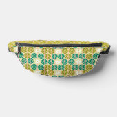 Grünes Blumenmuster Groovy Retroboho Bauchtasche (Ablage )