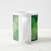 Grünes Blumenmuster Jumbo-Tasse (Rückseite)