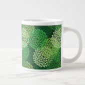 Grünes Blumenmuster Jumbo-Tasse (Rechts)