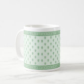 Grünes Blumenmuster Kaffeetasse (Vorderseite Links)