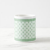 Grünes Blumenmuster Kaffeetasse (Mittel)