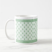 Grünes Blumenmuster Kaffeetasse (Links)