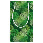 Grünes Blumenmuster Kleine Geschenktüte (Vorderseite)