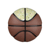 Grünes Blumenmuster Mädchen Frauen Mini Basketball (Rechts)