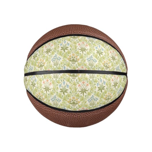 Grünes Blumenmuster Mädchen Frauen Mini Basketball (Vorderseite)